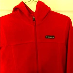 Red zip up fleece Jacket